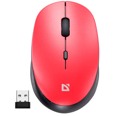 Мишка Defender Auris MB-027 Silent Wireless Red (52026) Вінниця - фото 1