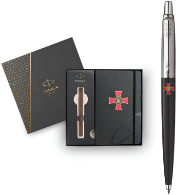 Ручка кулькова Parker JOTTER 17 Originals ARMY Black CT BP Емблема ЗСУ + блокнот Parker + подар.упаковка (15632b24_W0010u) Вінниця - фото 8