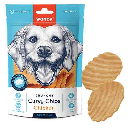 Wanpy Curvy Chips Chicken ВАНПИ ЧИПСІ ХРУСТЯЩАЯ КУРИЦА лакомство для собак Киев