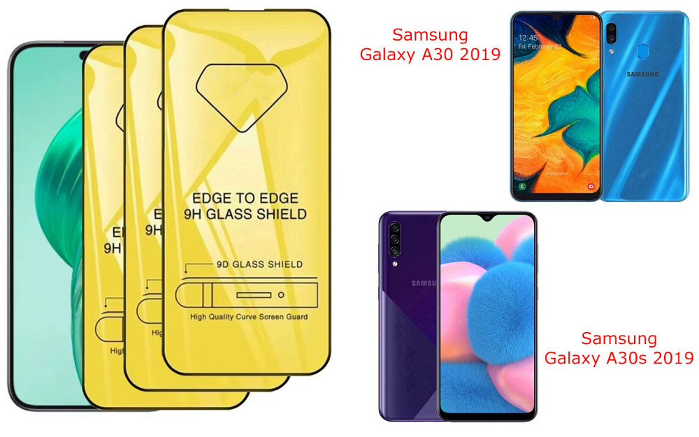 Захисне скло DefenzoGlass для Samsung Galaxy A30 2019, Galaxy A30s 2019 – подвійна міцність Київ - фото 1