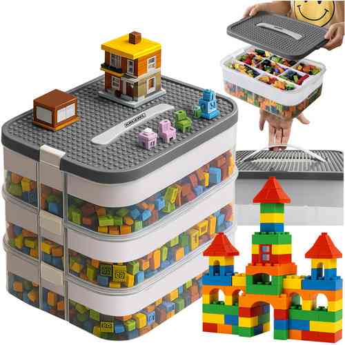 Контейнер для зберігання конструктора 22 літри 3 рівня Kruzzel (25757) Нововолинськ