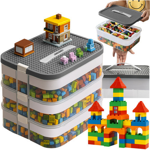 Контейнер для хранения конструктора 22 литра 3 уровня Kruzzel (25757) Нововолынск - изображение 1