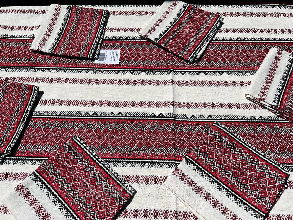 Вишита скатертина на подарунок з серветками Київ - фото 10