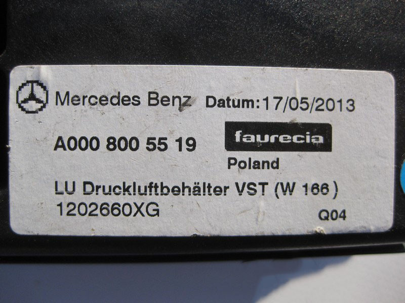 Mercedes-Benz  A0008005519 Пневморесивер сидінь ML GLE W166 GL GLS X166 Одесса - изображение 4