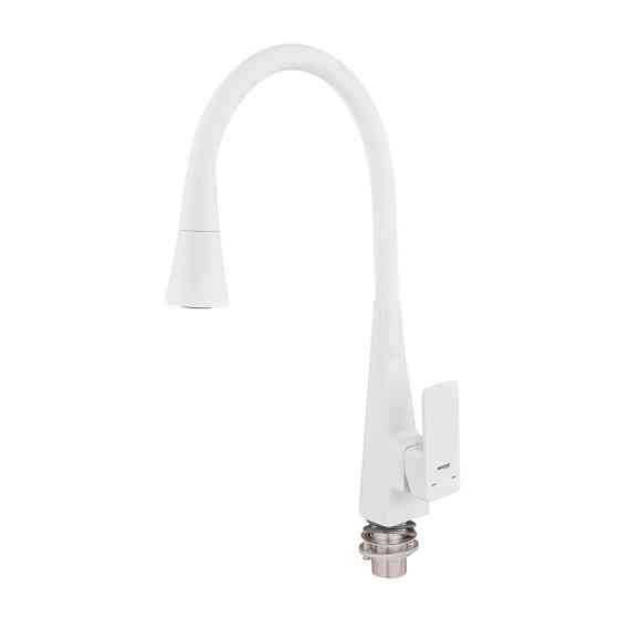 Змішувач для кухні Mixxus Etna 014-T (NUT) White Refl.White (Білий+силіконовий вилив білий) (MI8424)   ( 27478 ) Харьков