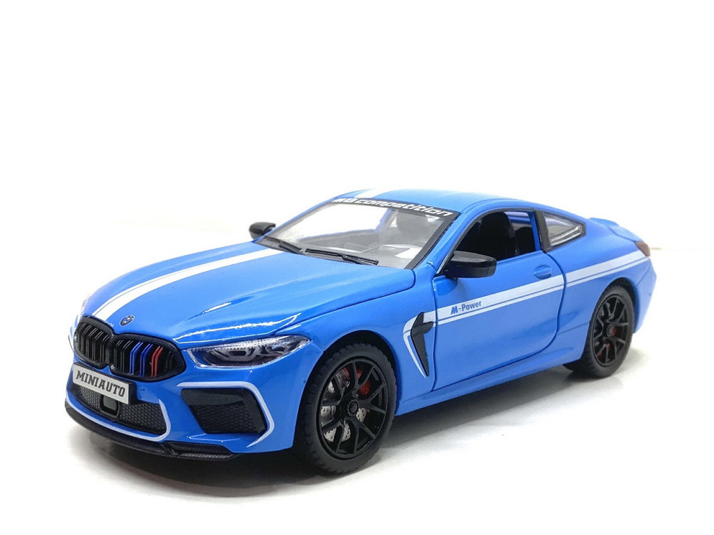 Машина Автосвіт BMW M8 інерційна відчиняються двері капот багажник 20 см Синя (AP-2056) Чернігів - фото 4