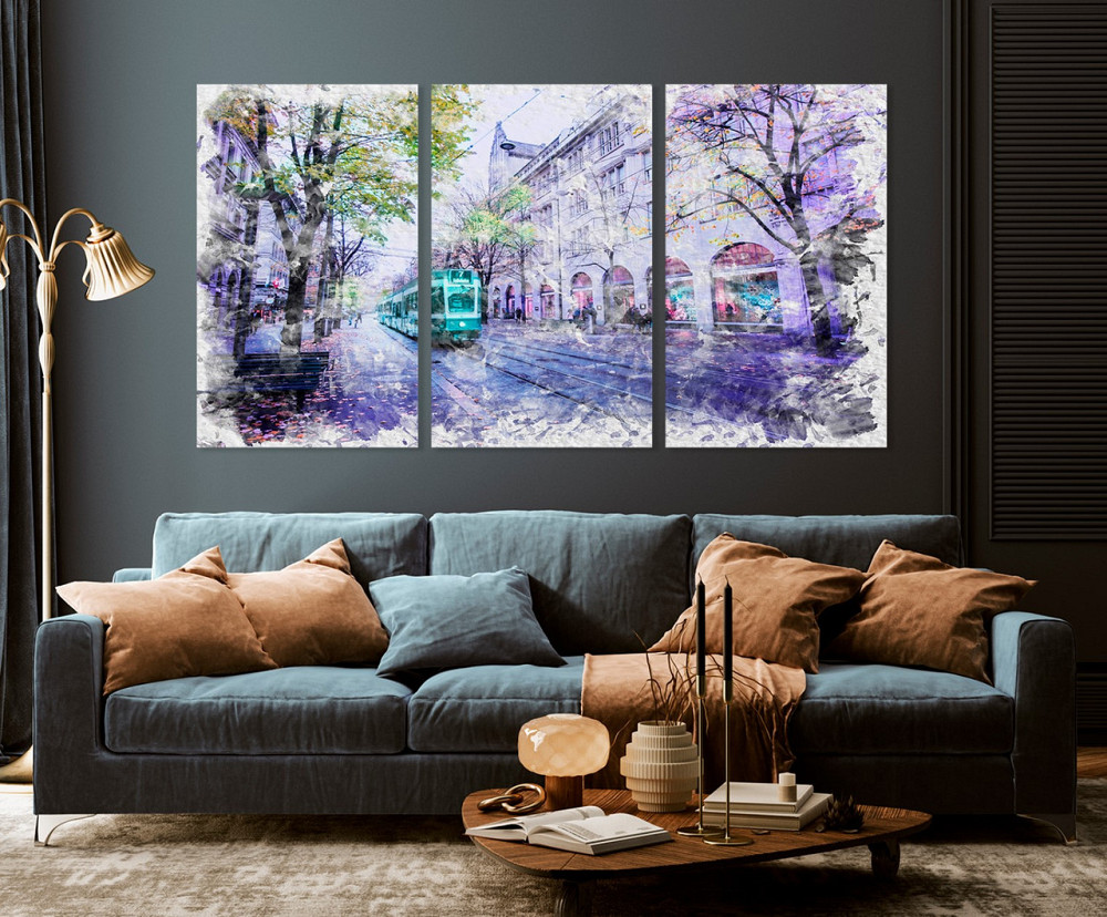 Модульна картина у вітальню/ спальню  Місцевий колорит   ART-222_3A Київ - фото 3