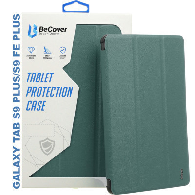Чохол до планшета BeCover Smart Case Samsung Tab S9 Plus (SM-X810/SM-X816)/S9 FE Plus (SM-X610/SM-X616) 12.4&quot; Dark Green (710323) Вінниця - фото 1