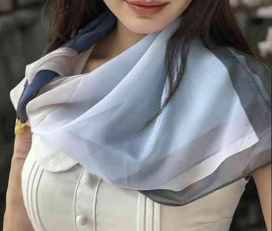 Шарф жіночий з магнітною застібкою Блакитний Сміла