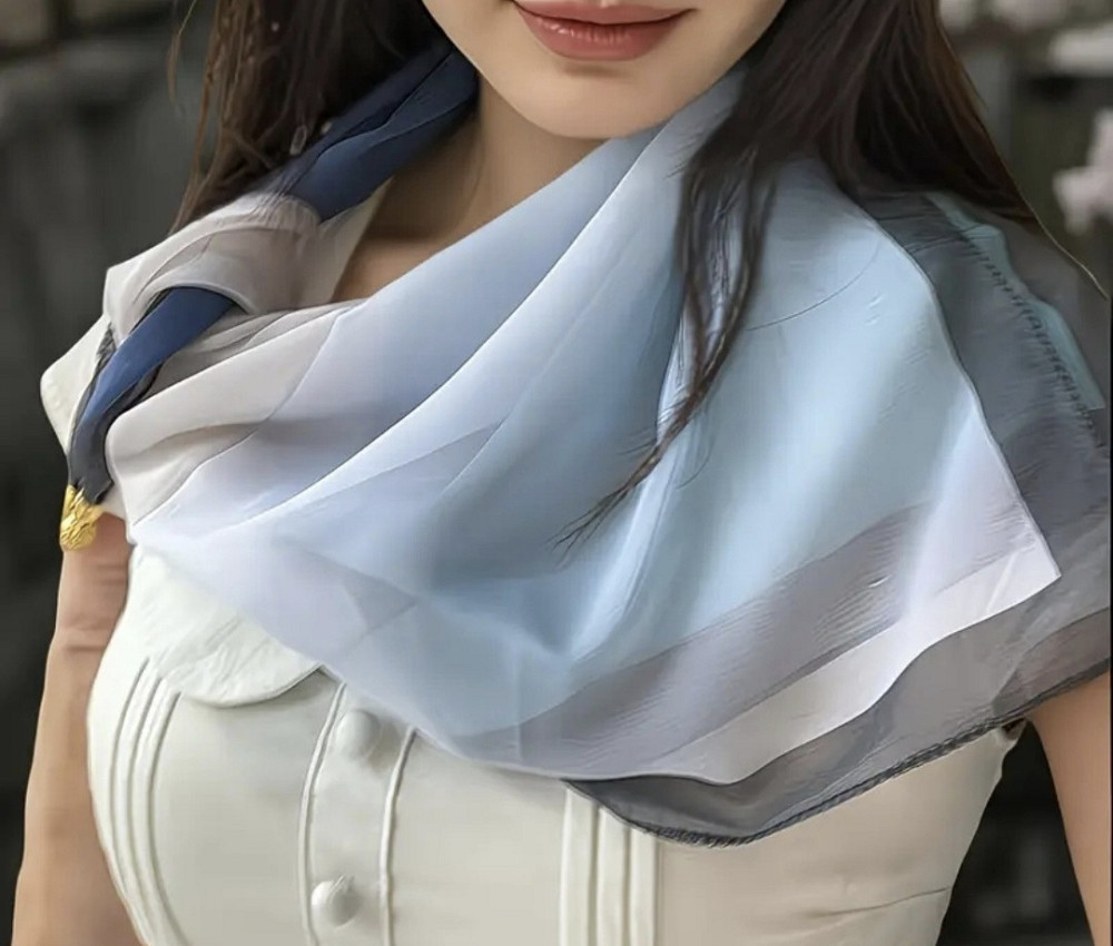 Шарф жіночий з магнітною застібкою Блакитний Сміла - фото 2