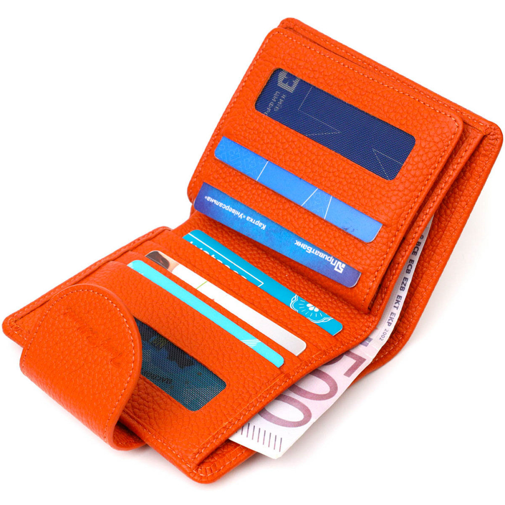 Неповторимый женский кошелек из натуральной кожи Tony Bellucci 22064 Оранжевый Киев - изображение 7