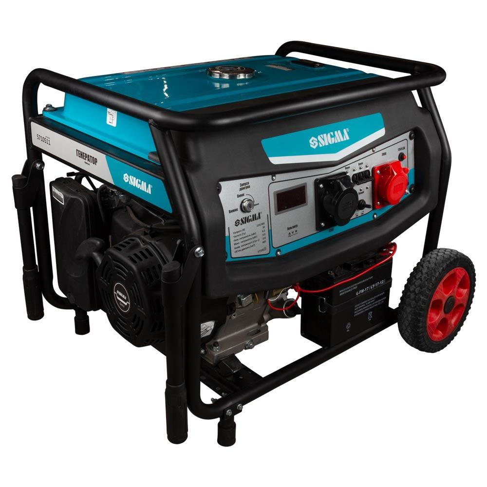 Генератор бензиновий 220-380В 8.5/9.0кВт 4-х тактний електрозапуск SIGMA (5710511) Рівне - фото 3
