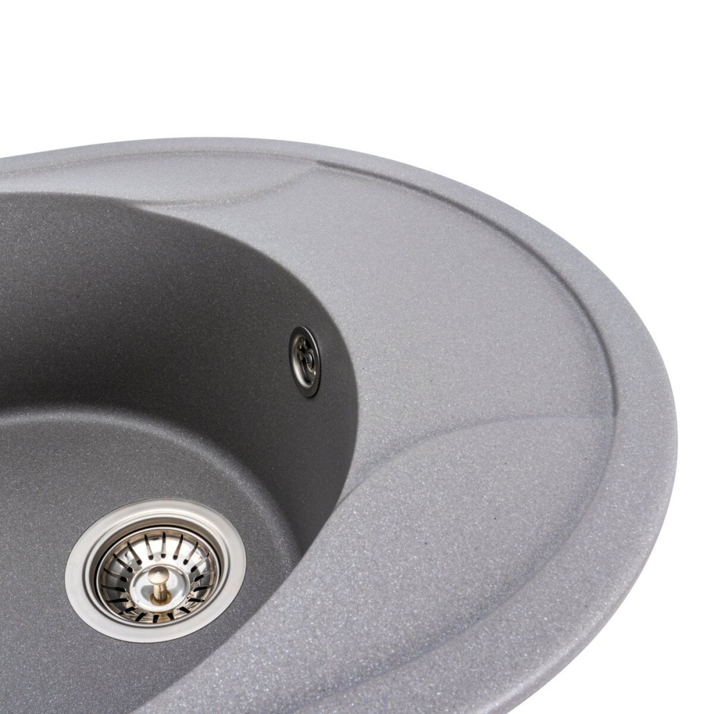 VALESO Гранітна мийка для кухні VALESO ONYX 5847 матова Сірий мусон Киев - изображение 7