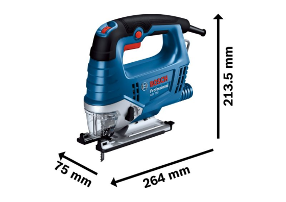 Професійний електричний лобзик Bosch GST 750 : 520 Вт, глибина різу 75 мм, вага 2.3кг Київ