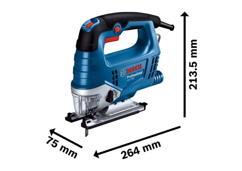Професійний електричний лобзик Bosch GST 750 : 520 Вт, глибина різу 75 мм, вага 2.3кг Київ - фото 3