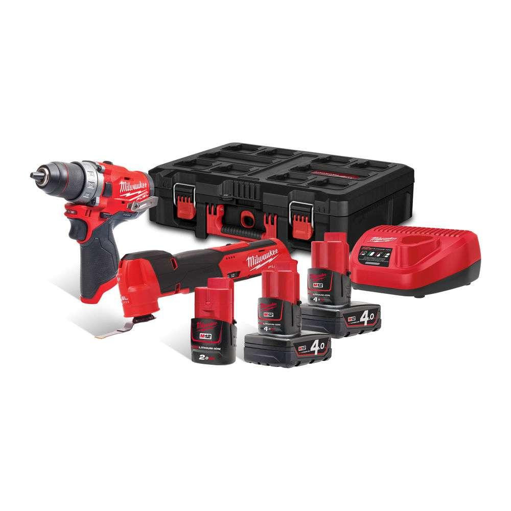 Набір з 2х інструментів безщіткових акумуляторних MILWAUKEE M12 FPP2AX-423P (Дриль-шурупокрут M12 FUEL FDD-0, Одеса - фото 2