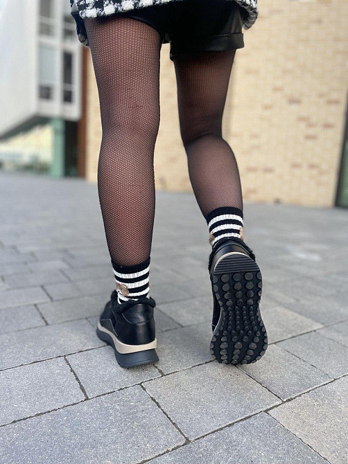 Ditas Кроссовки женские DITAS черные натуральная кожа+замша зима 38р.39р.40р. (5310) Коломия - фото 8