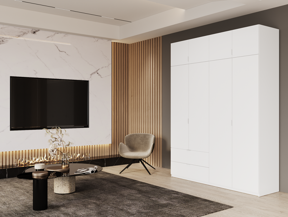 Шафа розпашна с антресолью Doros Лукас 180х50х240 см Білий (DRS-011191) Дніпро - фото 1