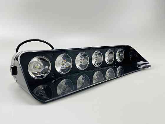 Лампа маячок проблисковий S6 автомобільний стробоскоп 9-80V 6 led діодів білий спалах (під скло) мигалка Мукачево