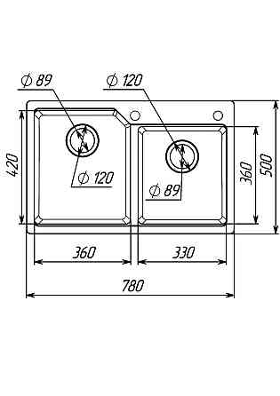 PLATINUM Гранітна мийка для кухні Platinum 7850 HARMONY матова Пісок Київ