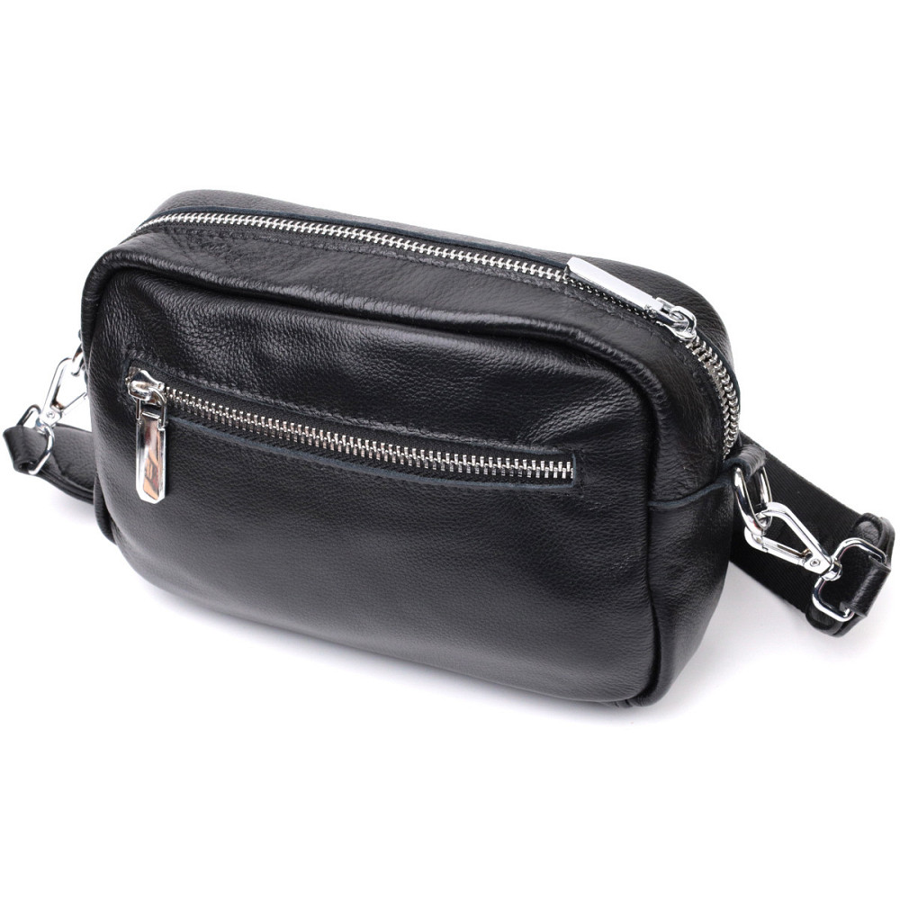 Женская сумка из натуральной мягкой кожи Vintage 22436 Черная Киев - изображение 2