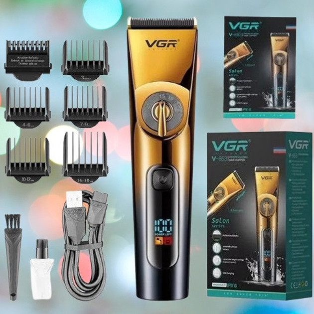 Профи машинка для стрижки волос VGR, Машинка для стрижки волос мощная Набор машинок SR-38 Львов - изображение 11