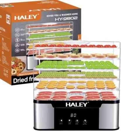 Сушарка для овочів і фруктів Haley HY-9802 350Вт: дегідратор для пастили, грибів, ягід, м'яса та трав Одеса