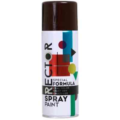 Аерозольна фарба для автомобіля RECTOR універсальна 8017 т. коричневий гл. 400мл (000013231) Вінниця