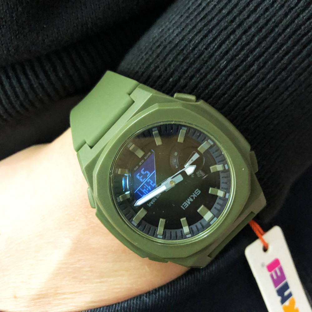 Армійські годинники мілітарі SKMEI 2091AGBK, Стильні спортивні годинники для активного відпочинку QS-62 Івано-Франківськ - фото 10