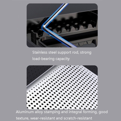 Підставка до ноутбука IceCoorel 10-15.6", 6*60mm 580 RPM, 2*USB, 350x225x26mm, Silver (A19) Вінниця - фото 6