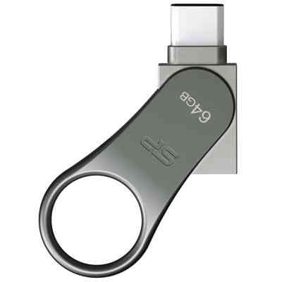 USB флеш накопичувач Silicon Power 128 GB DriveMobile C80 USB 3.1 + Type-C Silver (SP128GBUC3C80V1S) Вінниця