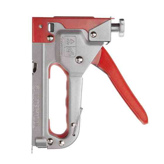 Степлер строительный, под скобу 11,3×0,7×4-14 мм, прорезиненная рукоятка INTERTOOL RT-0102 Киев