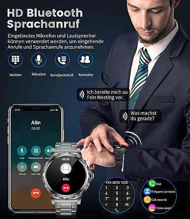 Годинник LIGE SML6 чорний/камуфляж 1.43" AMOLED AOD, 5ATM, 120+ режимів, телефонні дзвінки, 3 ремінці, тактичний військовий смарт Київ