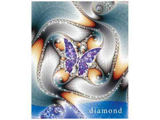 Пакет ламінований з петлевою ручкою "Метелик діаматнова" 23см 29см 50мк (50 шт) Харків