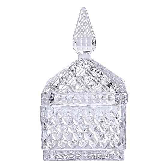 Yiwu Цукерниця скляна з кришкою 8.5х8.5х15 см квадратна HP-YH-27 Коломия