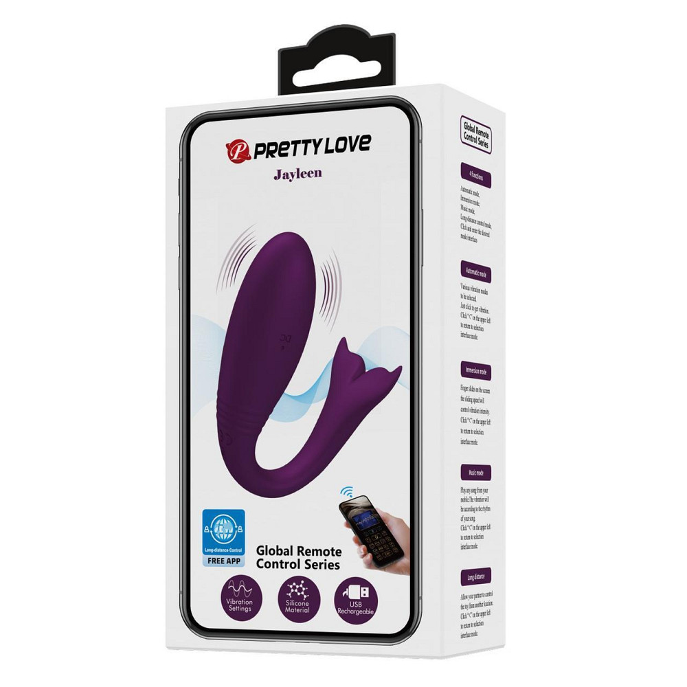Вибратор для двух PRETTY LOVE Jayleen, 12 vibration functions Mobile APP Long-distance Control Sex Aura Киев - изображение 2