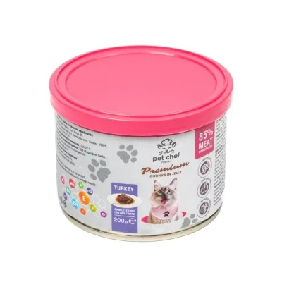 Вологий корм для кішок Pet Chef З індичкою 200 г (4820255194035) Вінниця - фото 1