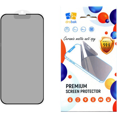 Стекло защитное Drobak Matte Ceramics Anty Spy Apple iPhone 15 Pro Max (292927) Винница - изображение 1