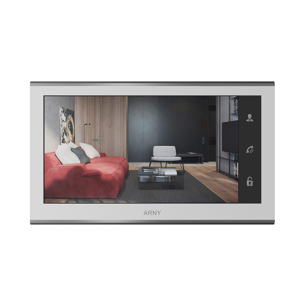 Відеодомофон 7" Arny AVD-730 (2Mpx) white IPS з детектором руху і записом відео Киев - изображение 1