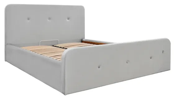 Ліжко Michelle Comfort 140 х 200 см Monolith 84 З підйомним механізмом та нішою для білизни Сірий Київ