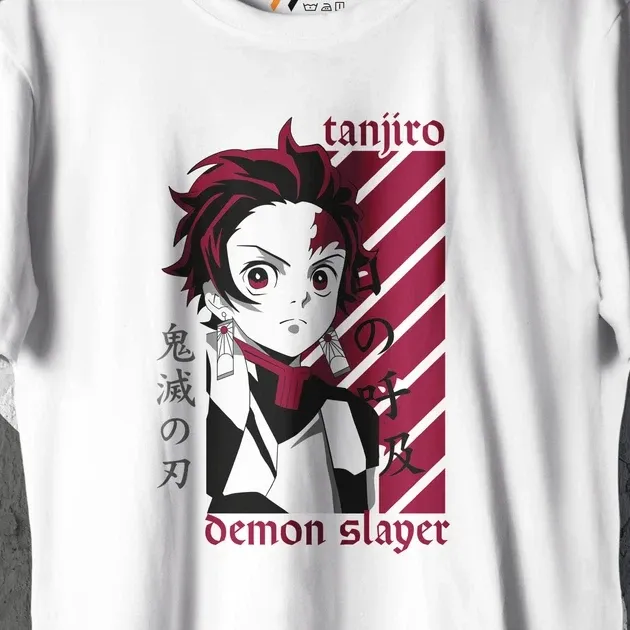 Футболка для подростка мальчика с принтом Клинок, рассекающий демонов Танджиро Камадо 3 WE Размер 160 Anime10392 Днепр - изображение 4