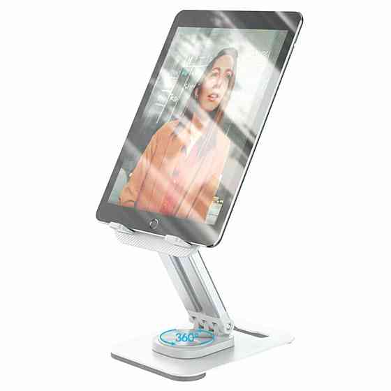 Тримач для мобільного HOCO PH48 Fun dual axis 360 rotating tablet desktop holder White Киев