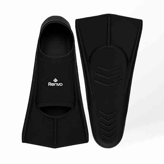 Короткі ласти для тренування в басейні Renvo Frio із закритою п'ятою Чорний 39-41 (SF100-01 39-41) Київ