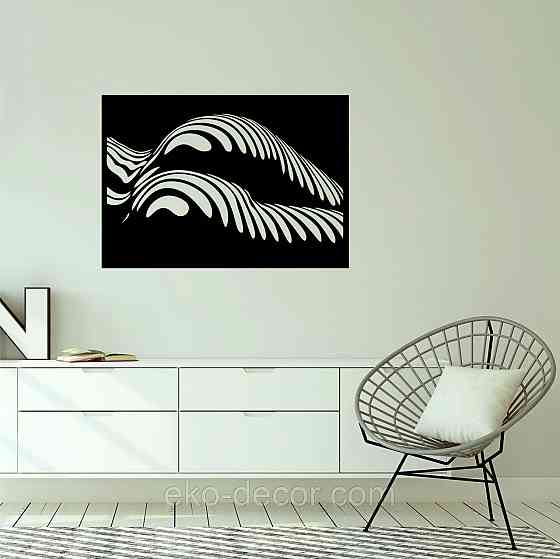 Декоративное настенное Панно «Девушка» , Декор на стену 70*49 см, Черный Киев