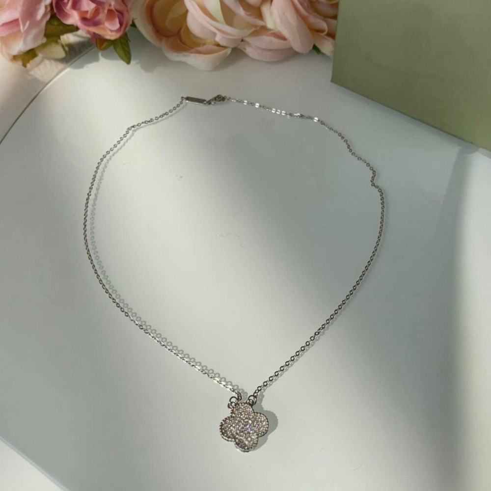 Подвеска Van Cleef цирконы посеребрение / подвеска клевер Одесса - изображение 6