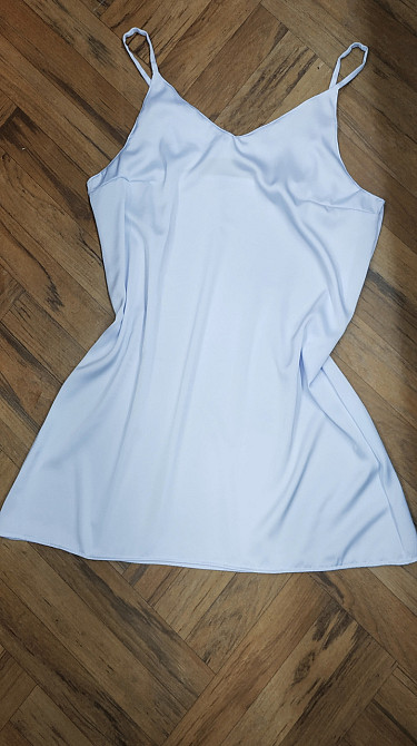 Жіноча нічна сорочка шовкова на регульованих бретельках Білий XS Харків - фото 3