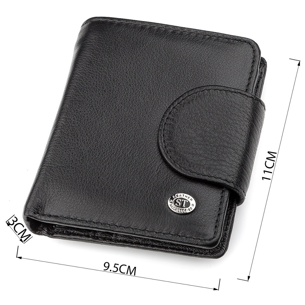 Гаманець жіночий ST Leather 18497 (ST415) шкіряний Чорний Київ - фото 3