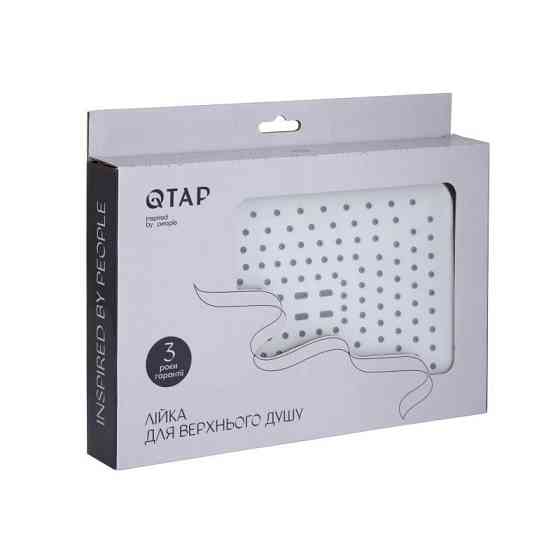 Лійка для верхнього душу Qtap Hlavova 260x180 мм прямокутна QTHLA107CRM45785 Chrome/White Київ