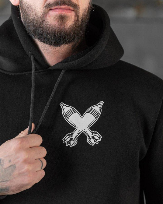 Худи CELEO на флисе  black  ВТ7912 Одесса - изображение 5