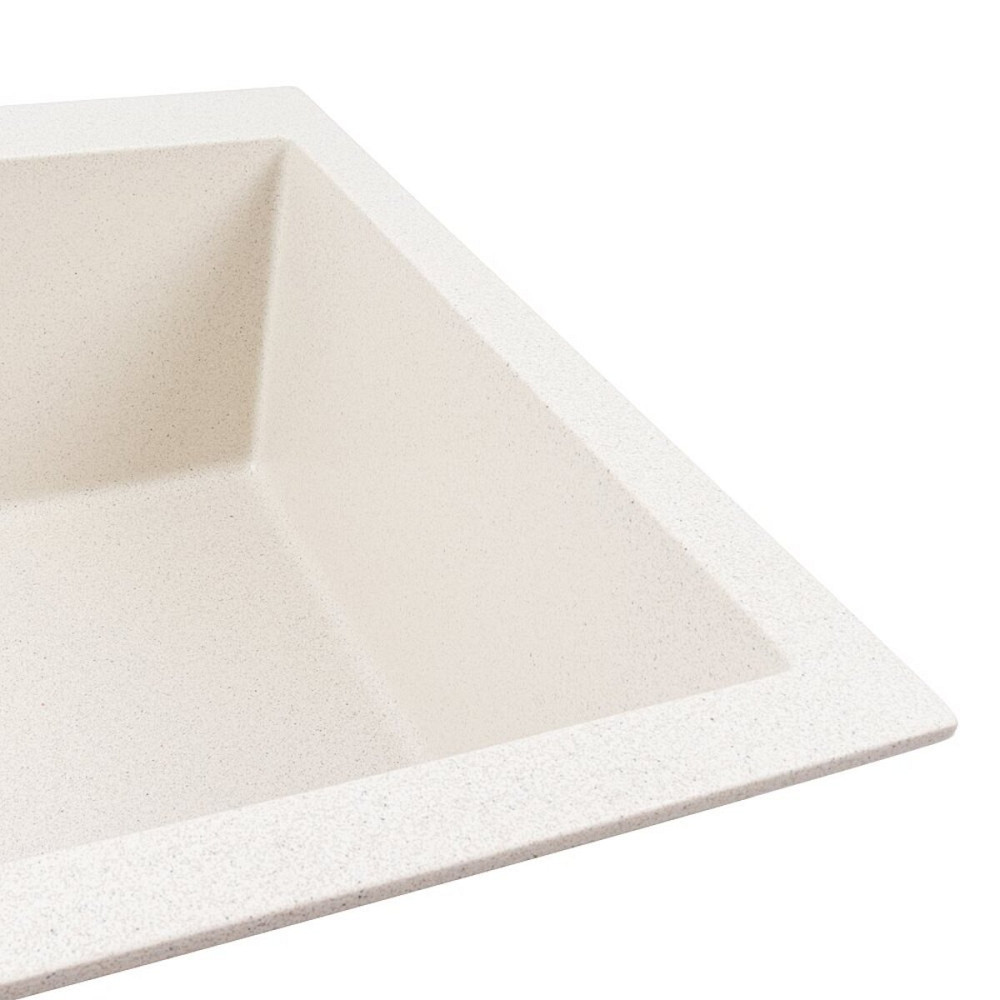 VALESO Кухонна гранітна мийка 5750 DAVINA VALESO біла в крапку Коломия - фото 3